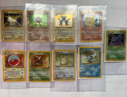 LOT OF 9 _Vintage_ Pokemon Cards _ All Holos & Rare_ Base , Jungle & Fossil _ NM - Image 1