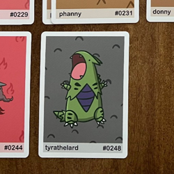 TRACKED & INSURED Pookiemoot Tyrathelard card - Tyranitar Pokemon parody - Image 1