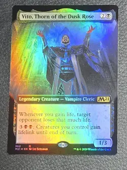 Vito, Thorn of the Dusk Rose (Extended Art) Core Set 2021 Foil MTG NM Magic Card - Image 1