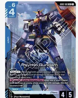 Bandai Gundam Psycho Gundam MRX-009 GD02-001 Unit LR Breach 3 Card - Image 1