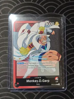 Monkey.D.Garp (OP02-002) Full Art Mint Condition One Piece Leader Card - Image 1