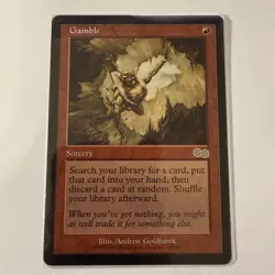 MTG: 1x Gamble - Urza's Saga - Regular - LP+ - Commander Staple - Red Tutor - Image 1