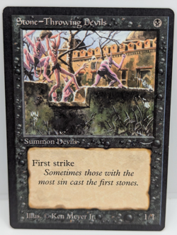 MTG Stone - Throwing Devils (Dark) | Arabian Nights | 1993 | LP - Image 1