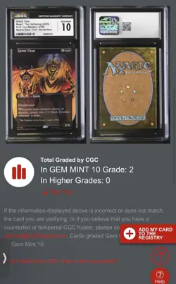 Grave Titan (2188) (Rainbow Foil) Iron Maiden Secret Lair Drop Foil CGC 10 Pop2 - Image 2