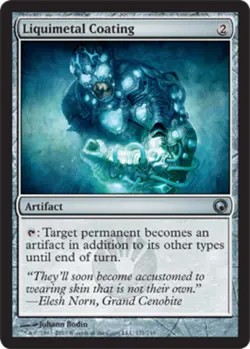 1x Liquimetal Coating - Foil Light Play, English Scars of Mirrodin MTG Magic - Image 1
