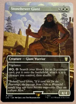 MTG Stonehewer Giant - Borderless, NM-Mint, English Commander: The Lord of the R - Image 1