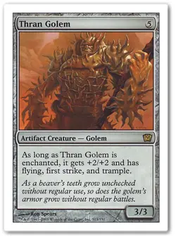 THRAN GOLEM mtg NM 9th Edition Rare 1 Card - Image 1