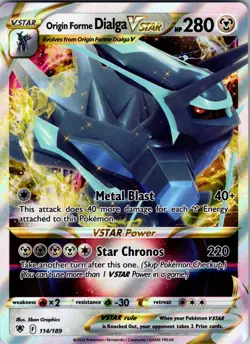 Origin Forme Dialga VSTAR 114/189 SWSH10: Astral Radiance Pokemon TCG NM - Image 1