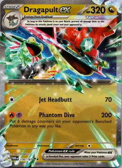 Dragapult ex 130/167 Double Rare SV06: Twilight Masquerade NM Pokemon - Image 1