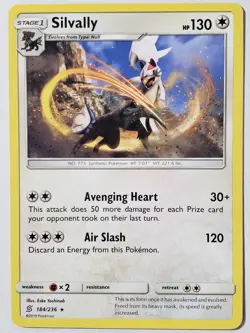 EXCLUSIVE Silvally 184/236 NM - Non Holo Variant Unified Minds Pokemon Card - Image 1