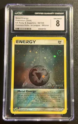 Pokemon Metal Energy WINNER Stamp Holo Double Swirl Ruby Sapphire Set 94/109 NM - Image 1