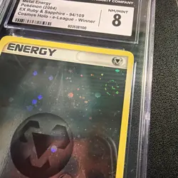 Pokemon Metal Energy WINNER Stamp Holo Double Swirl Ruby Sapphire Set 94/109 NM - Image 3