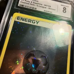 Pokemon Metal Energy WINNER Stamp Holo Double Swirl Ruby Sapphire Set 94/109 NM - Image 4