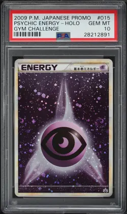 PSA 10 Pokemon Psychic Energy 015/L-P Gym Challenge Holo DOUBLE SWIRL Japanese - Image 1