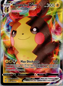 Morpeko VMAX 080/202 Ultra Rare SWSH01: Sword & Shield Base Set Pokemon TCG NM - Image 1