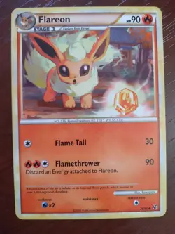 Pokemon TCG Flareon Undaunted 26/90 Regular Uncommon NM - Image 1
