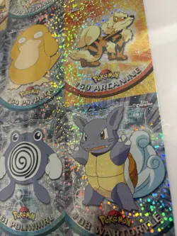 Topps Pokemon Uncut Sheet Exclusive Preview Psyduck Chrome Sparkle - Image 2