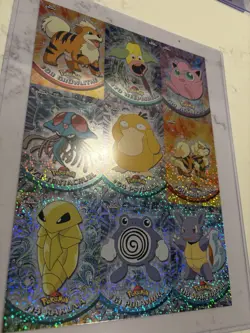 Topps Pokemon Uncut Sheet Exclusive Preview Psyduck Chrome Sparkle - Image 3