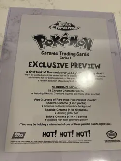 Topps Pokemon Uncut Sheet Exclusive Preview Psyduck Chrome Sparkle - Image 4