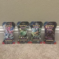 Pokemon Twilight Masquerade Sleeved Booster Pack Art Set 4 Packs - Image 1