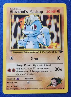 Giovanni's Machop 72/132 Gym Challenge Regular for sale online - Image 1