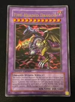 YuGiOh Name Shift Misprint Five-Headed Dragon SD09-ENSS1 - Near Mint - Image 1