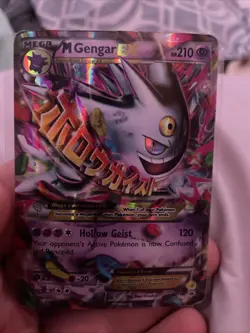 Pokemon Mega M Gengar EX XY166 Full Art Black Star Promo Holo Card - Image 1