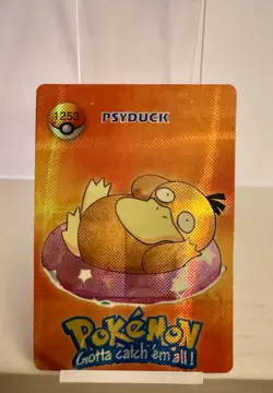 Vintage Pokemon Holo Prism Sticker Card #1253 Psyduck / #1261 Kakuna - Image 1