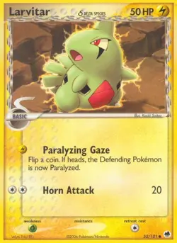 Larvitar (Delta Species) 52/101 Common Dragon Frontiers Pokemon Card - Image 1