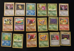 Lot 18 Pokemon 1st Edition Cards Team Rocket common cards VG - Image 1