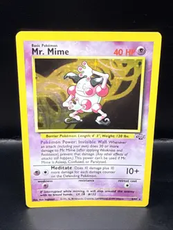 Pokemon TCG Mr. Mime 6/64 Jungle Holo Card Rare - Image 1