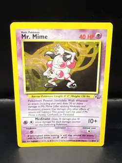 Pokemon TCG Mr. Mime 6/64 Jungle Holo Card Rare - Image 2