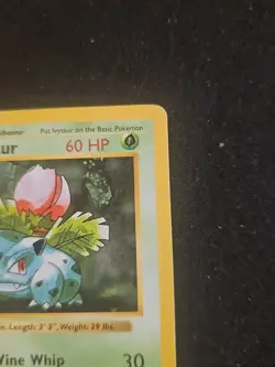 Pokemon Ivysaur Card 030/102 Base Unlimited Set Regular Uncommon LP - Image 3