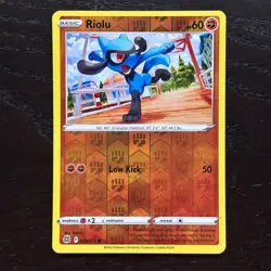 Riolu 078/172 Pokemon Brilliant Stars Sword & Shield Reverse Holo Common Card NM - Image 1