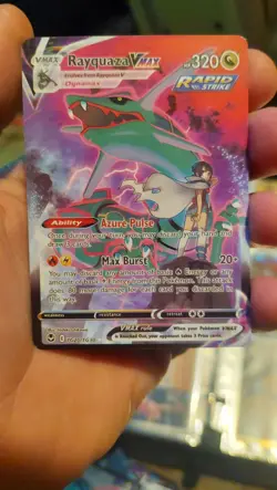 Pokemon TCG Rayquaza VMAX Holo Ultra Rare Card TG29/TG30 - Image 1