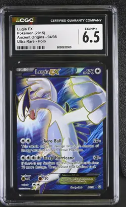 CGC 6.5 Lugia EX 2015 Ancient Origins 94/98 Ultra Rare Holo Pokemon Card - Image 1