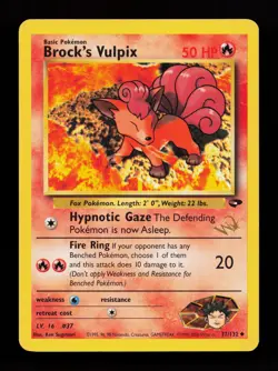 Brock's Vulpix [W Stamped] 037/132 Promo WoTC Promo Pokemon Card - Image 1