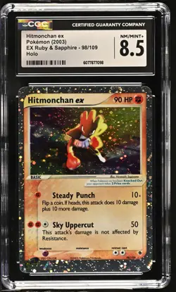 CGC 8.5 Hitmonchan ex 2003 EX Ruby & Sapphire 98/109 Holo Pokemon Card - Image 1
