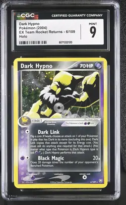 CGC 9 MINT Dark Hypno 2004 EX Team Rocket Returns 6/109 Holo Pokemon Card - Image 1