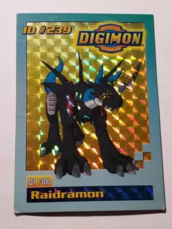 "RAIDRAMON" Holo Foil Card - Bandai 1999 Digimon Trading Card #239 -HP condition - Image 1
