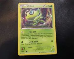 Celebi XY187 Cosmos Holo Black Star Promo Pokemon Card LP - Image 1