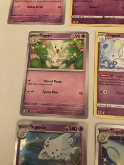 Lot Of 7 Togepi Togetic and Togekiss Pokemon Cards - Image 4