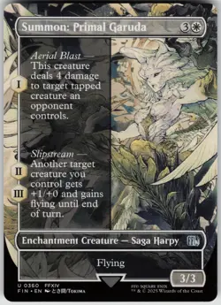 MTG Summon: Primal Garuda (Borderless) Normal NM FINAL FANTASY Magic 360 - Image 1