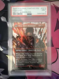 2025 MTG FINAL FANTASY CLIVE, IFRIT'S DOMINANT/IFRIT, WARDEN OF INFERNO PSA 9 - Image 1