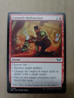Untimely Malfunction DSK #161 Non-Foil Standard Art NM MTG - Image 1