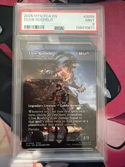 2025 MTG FINAL FANTASY: THROUGH THE AGES #0059 CLIVE ROSFIELD PSA 9 - Image 1