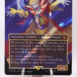 Kefka, Court Mage Borderless Surge Foil 543 FIN Final Fantasy MTG NM See Video - Image 4