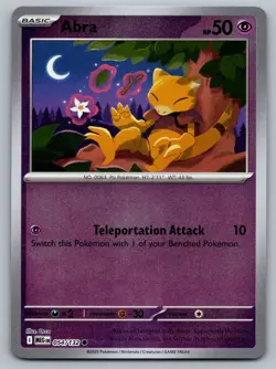 Abra 054/132 Reverse Holo - ME01: Mega Evolution Pokemon TCG - NM - Image 1