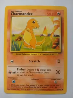 Pokemon TCG - Charmander - 46/102 - Common - Base Set Unlimited [Lightly Played] - Image 1