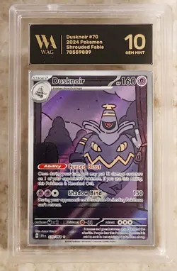 WAG Gem Mint 10 Dusknoir 070/064 Sv: Shrouded Fable Holo Pokemon TCG - Image 1
